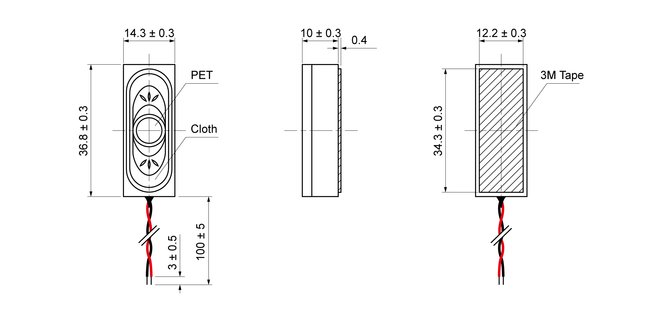 OSS20-3714-10A2.0W8-W Mechanical Drawing